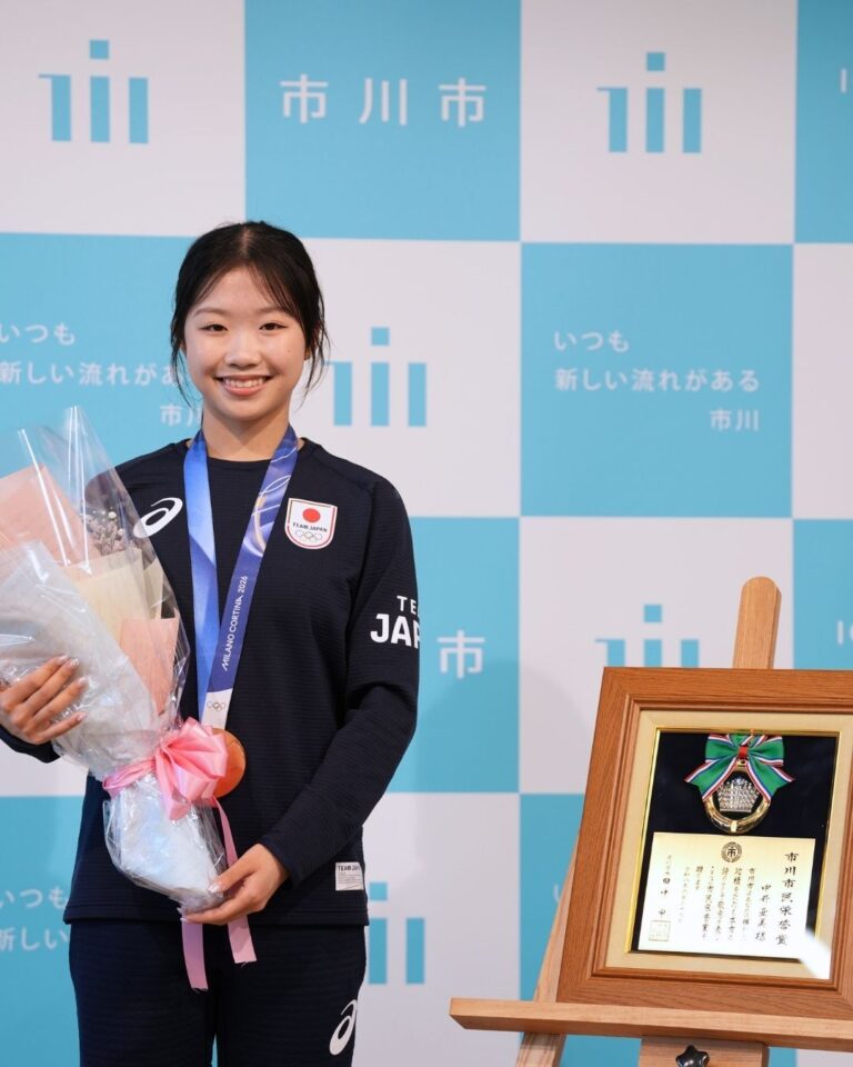 【千葉・新松戸】トップアスリート３年 中井亜美さん 市川市民栄誉賞授与式✨