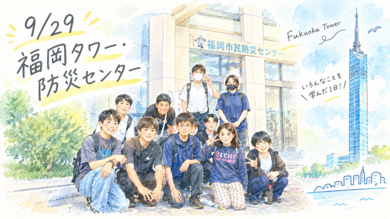 【福岡】　特別活動　「福岡タワー・防災センター」に行ってきました！
