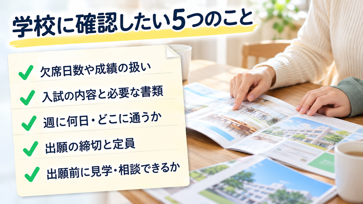 高校に確認したい5つのこと