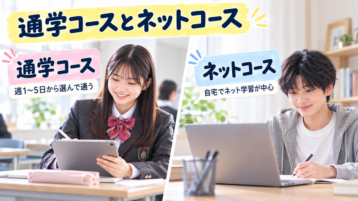 勇志国際高等学校の通学コースとネットコースの違い